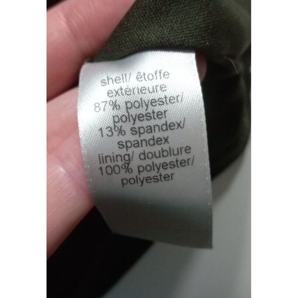 Maurices Size Large Eyelet Fit and Flare Midi Sleeveless Dress Underlay Olive - Picture 7 of 8